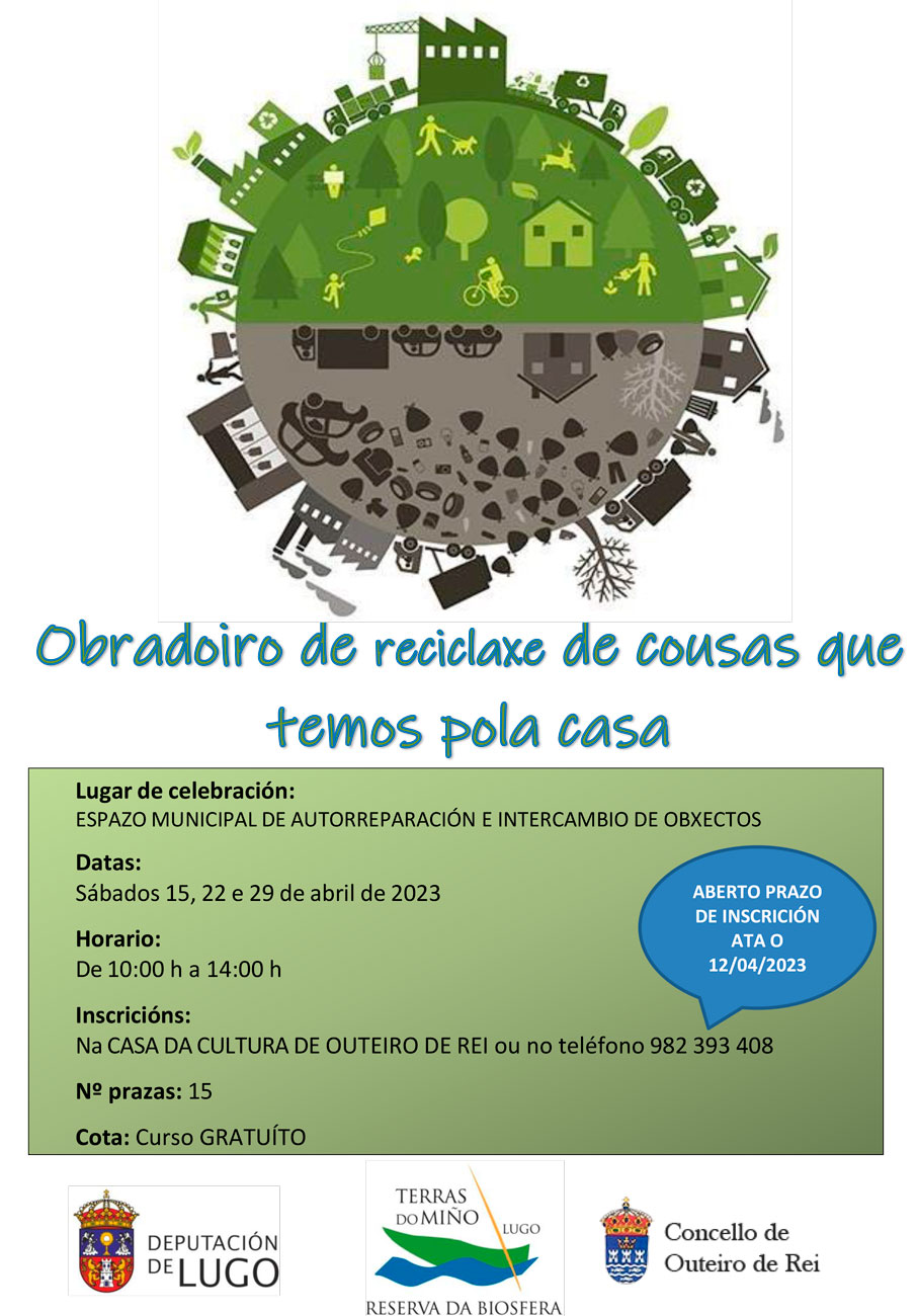 OBRADOIRO DE RECICLAXE DE COUSAS QUE TEMOS POLA CASA